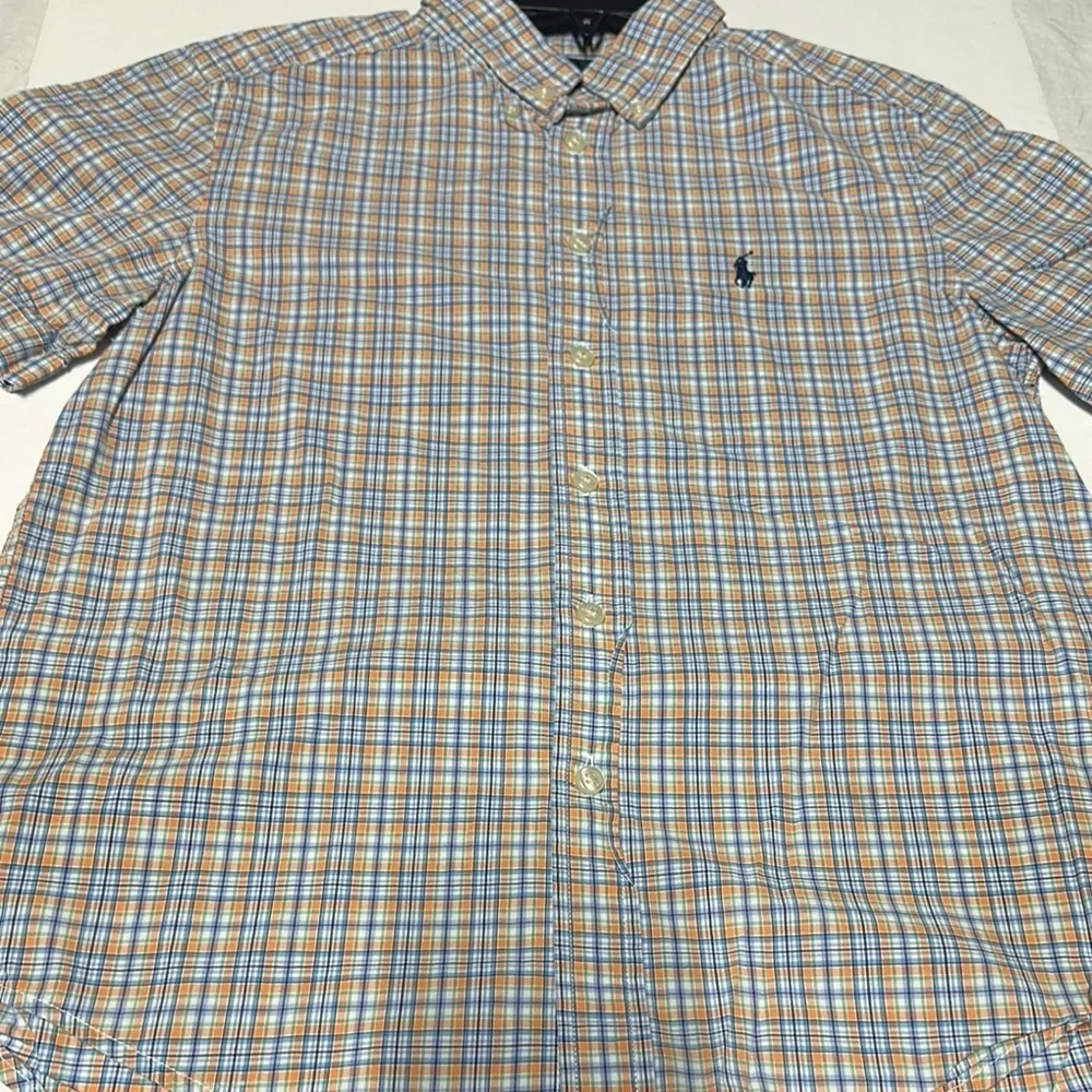 Ralph Lauren Casual Button Down Shirt in Blue and Orange